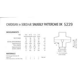 Sirdar Snuggly Pattercake DK Knitting Pattern - 5229 Cardigan
