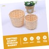 STOBAZA 16pcs Woven Basket Storage Basket Rustic Rattan Vase Flower
