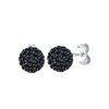 Elli Women's Elegant Ball Earrings with Crystals, Facet cut, Crystal