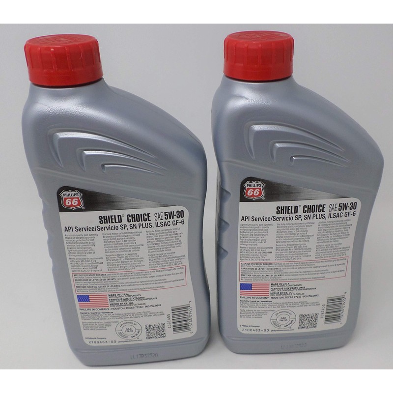 Phillips 66 5W30 Shield Choice Oil Quart 1081455 (Pack of