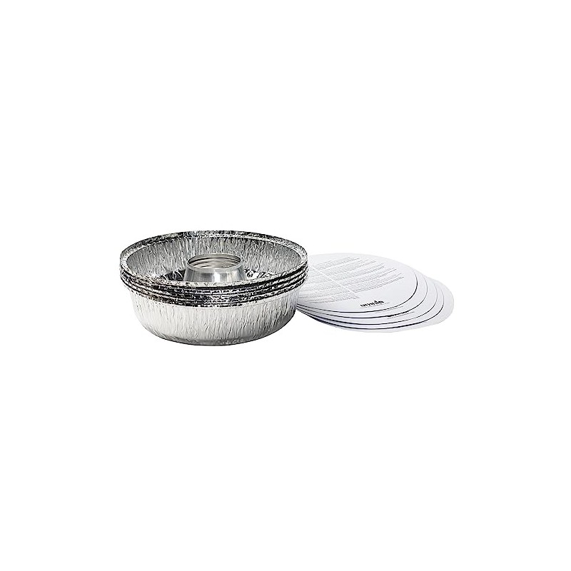 Pack of 5 Aluminium Oven Moulds with Lid Omnia