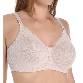 Bali Women's Lace and Smooth Underwire Bra, Rosewood, 38DD