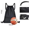 Drawstring Backpack， Gym Backpack ， Basketball Bag Water Resistant Zip