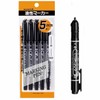 Set Item: Mackie Extra Fine Point Black 5 Pieces +
