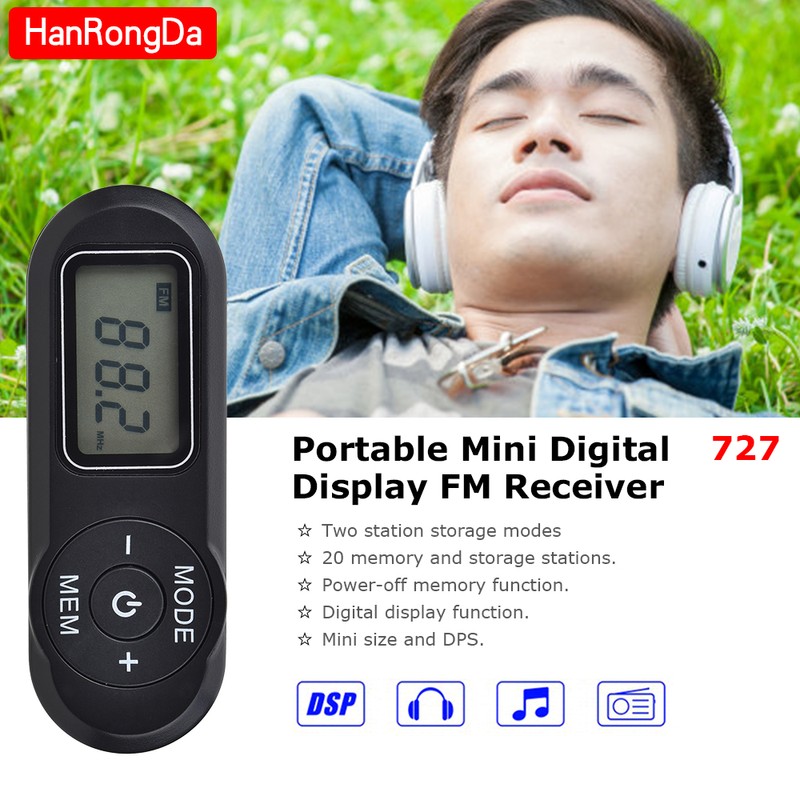 HRD-727 Portable Mini FM Radio Digital Display FM Receiver MP3
