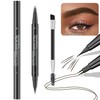 Fine Tip Dual-End Eyebrow Penci lwith Spoolie for Natural, Precise