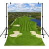 LYLYCTY 5x7ft Golf Course Backdrop Blue Sky White Clouds and