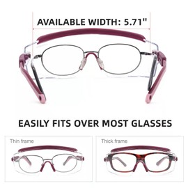 UKNOW Safety Goggles Over Glasses, Anti Fog Safety Glasses with Clear Wraparound Lens, ANSI Z87.1 Protective Eyewear