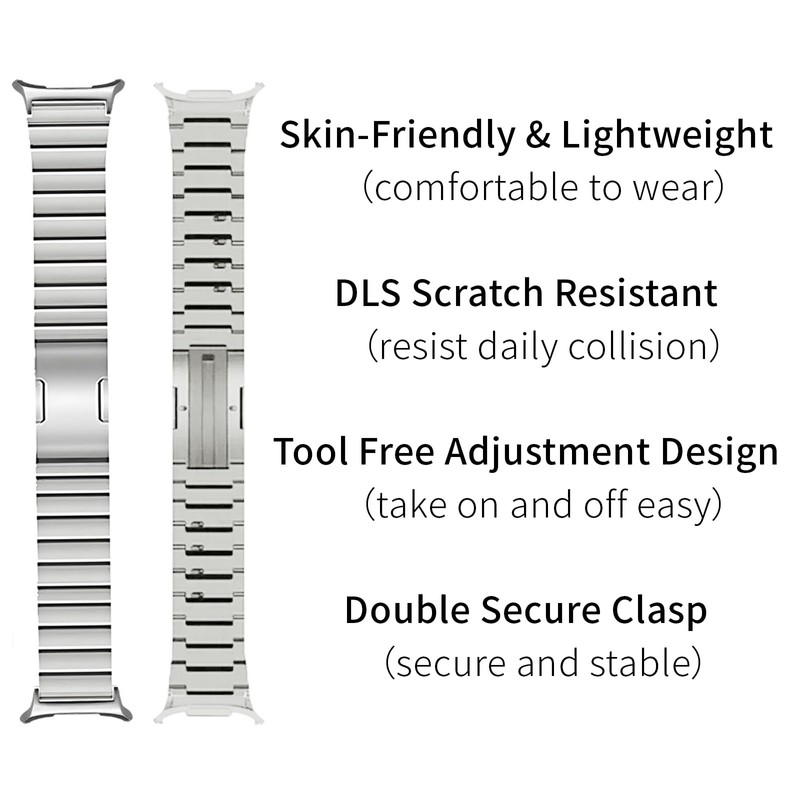 synsing No Tool Needed Titanium Bands Compatible with Galaxy Watch