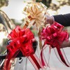 GAKA FAVOR 10Pcs Gold Pull Bows(6 Inch),Large Organza Pull Bows