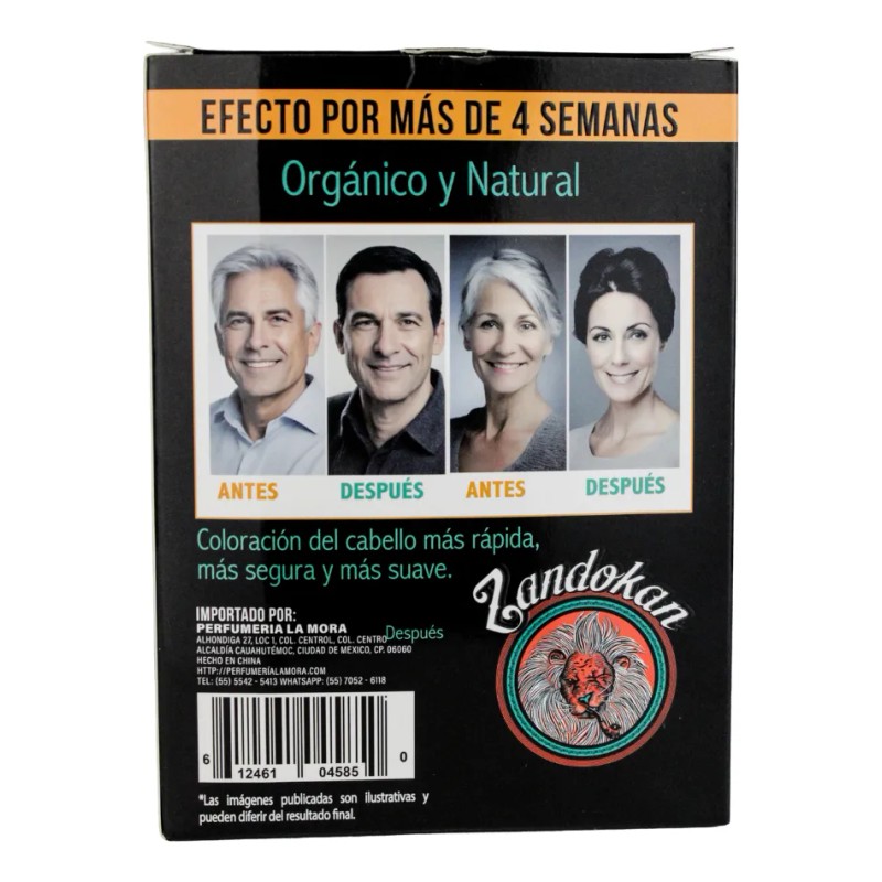 Zandokan Tinte Cubre Canas Negro, 10 Sobres De 25 Ml