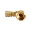 sourcing map Brass Barb Hose Fitting, 90 Degree Elbow 12mm