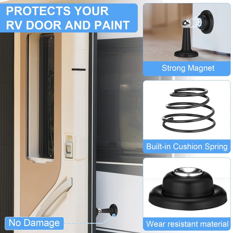 Moxweyeni 24 Pack Magnetic Door Stoppers Magnetic RV Door Stopper