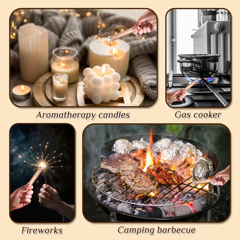 2 PCS Candle Lighter,Windproof Flameless Electric Lighter with LED Power