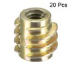 sourcing map Furniture Threaded Insert Nuts Zinc Alloy Hex-Flush M4