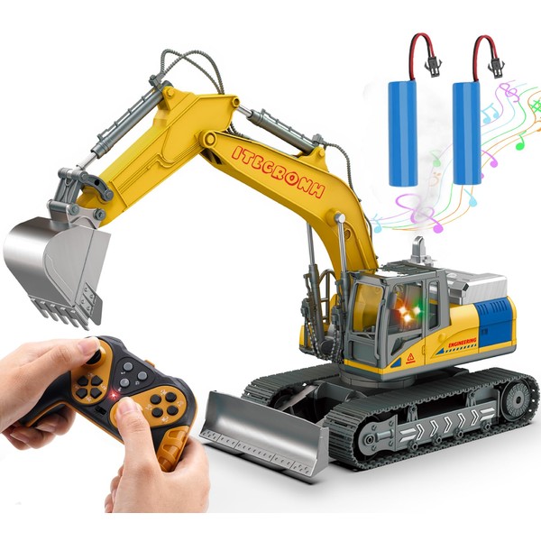 ITECRONH Remote Control Excavator Toy for Kid 4-8 Boy, 15