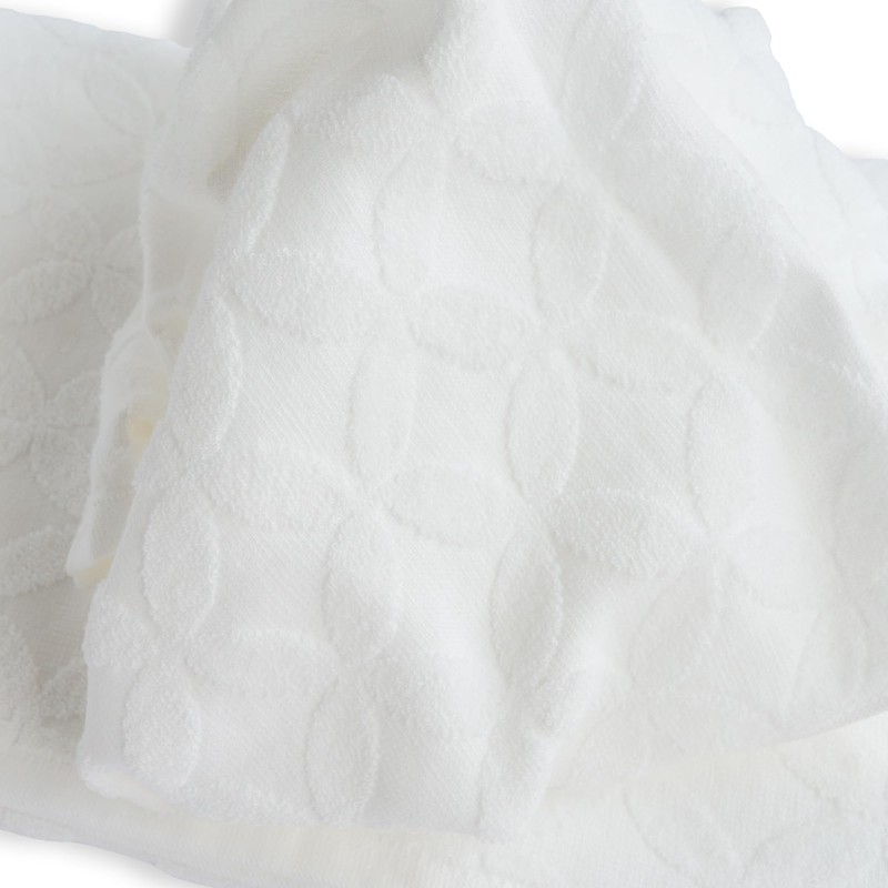 Imabari Sports Towel, Cloisonne Pattern, Thin, Made in Japan, White,