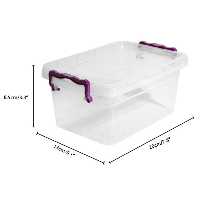 Best House 2 PCS Plastic Storage Box with Lids Clear