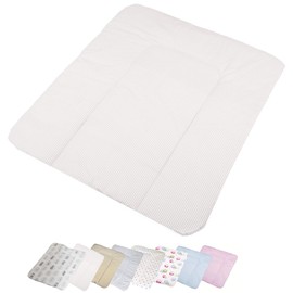 Vizaro - Padded Soft Baby Changing Mat - 100% Cotton - 70 x 75 cm - Made in EU - ÖkoTex - Grey Lines