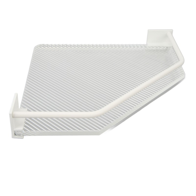 Drill Free Acrylic Bathroom Storage Shelf Space Aluminum Wall Mounted