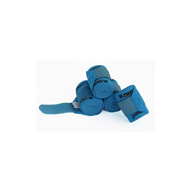 Rhinegold Elasticated Training Bandages-Turquoise