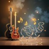4 Pcs Silver Guitar Finger Picks Metal Butterfly Shape Plectrum