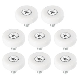 PATIKIL 22 mm Drawer Castors, Pack of 8 Plastic Drawer Rollers, Replacement Wheels with Ball Bearings