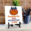 Pumpkin Pie and Patriotism in Fall 5"x 5" Square Table