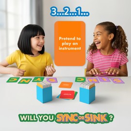 Sync or Sink - Hilarious Family Card Game for Kids, Teens & Adults, Fast-Paced Mind-Matching Partner Challenge, Fun Party & Game Night Favourite, Gifts for Ages 8, 9, 10 and Up, 4-8 Players