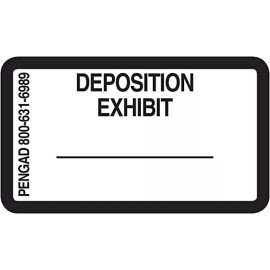 Pengad DEPOSITION EXHIBIT 1 Line Preprinted Labels 7/8 X 1-1/2 Inch White 480 labels