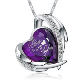 VCCWYQK Crystal Heart Urn Necklace for Ashes Urn Necklace Keepsake Urn Memorial Jewellery, Stainless Steel, No Gemstone