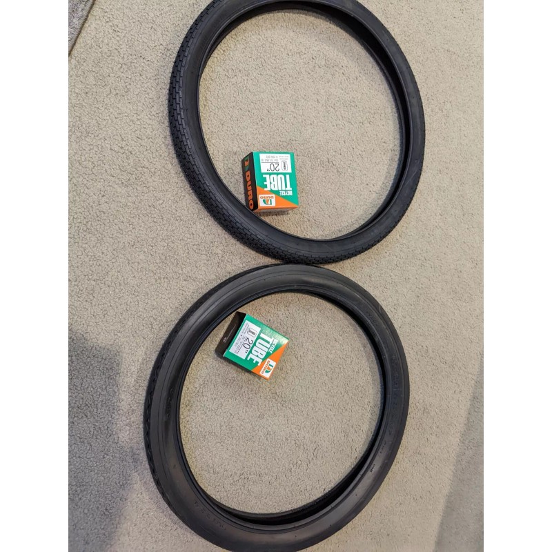Duro VINTAGE SCHWINN STINGRAY 20X1-3/4 S7 BRICK TIRE& 20X2.125 S2