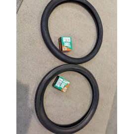 Duro VINTAGE SCHWINN STINGRAY 20X1-3/4 S7 BRICK TIRE& 20X2.125 S2 SLICK TIRE W/TUBES
