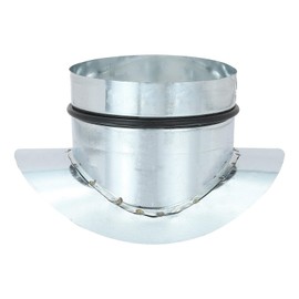 PATIKIL Duct Connector Saddle Take Off for 6" Duct to 5" Outlet Branch Extension, Galvanized Steel Round 90 Degree Ducting Splitter HVAC Vent Duct Transition with Rubber Gasket