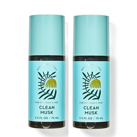 Bath and Body Clean Musk Fine Fragrance Mist Travel Size 2.5 fl oz / 75 mL Fragrance notes: cashmere musk, sheer jasmine and velvet amber (Pack of 2)