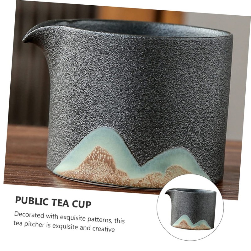 GRIRIW Japanese Style Black Pottery Tea Set Tea Pitcher Patterns