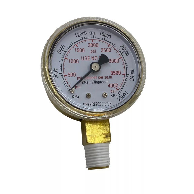 Preece Precision 0-4000 PSI High Pressure Gauge 2" Dial 1/4"