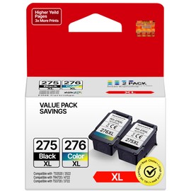 275XL 276XL Ink Cartridge Replacement for Canon 275 and 276 Ink Cartridges for Canon Ink 275 and 276 Combo Pack Works for Printer PIXMA TR4720 TS3522 TR4700 TS3500 TR4722 TS3520 Machine, 2 Pack