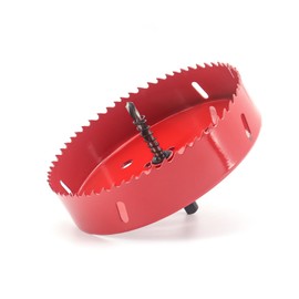 Yuhtech 160mm Hole Saw with Centre Drill, HSS M42 BiMetal Drill Bit Socket Hole Drill Metal for Wood, Sheetrock, Plastic and Drywall