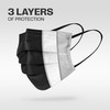 SURESAFE Premium Black Mask - Disposable Face Mask Pack of