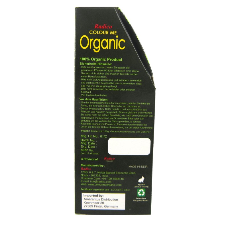 Radico Colour Me Organic Natural Golden Blonde 2 Pack Colour (Organic,