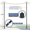 EUIJOIP String Light Pole 8 FT Adjustable, 1 Pack Heavy