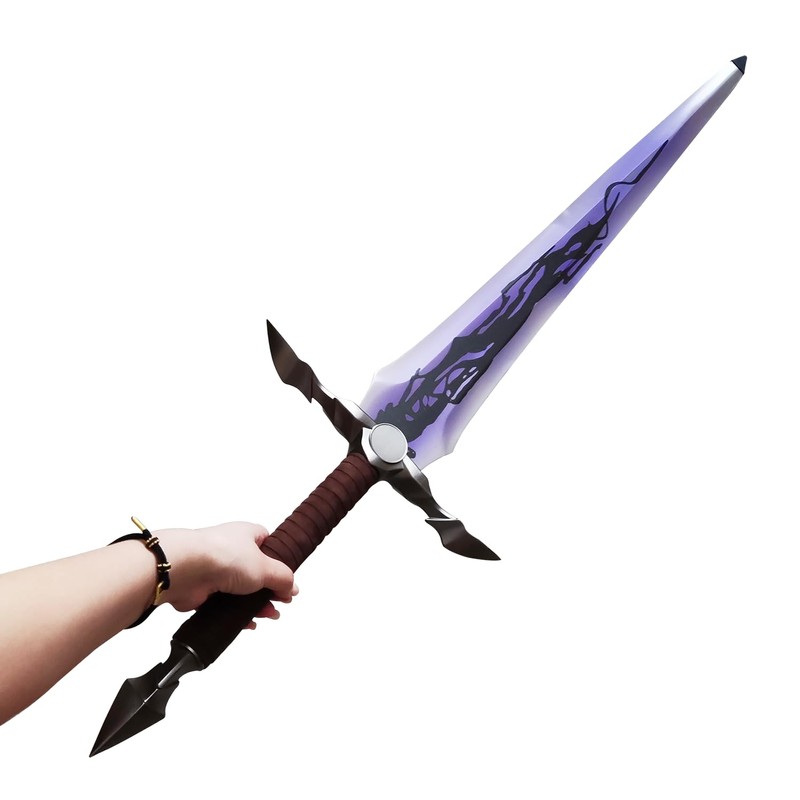 COSWOR 46.5" Anime Stainless Steel Demon King Baran's Long Sword