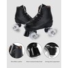 Ugboiu Roller Skates for Men and Women, Black Derby Roller