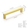 5 Pack Probrico Square Gold Kitchen Cabinet Pulls 5 Inch