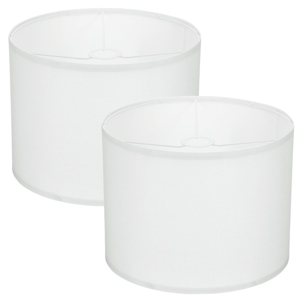 YOKIVE 2Set Drum Lamp Shades for Table Lamps, 13"x13"x10" Linen