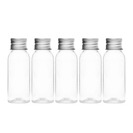 Cosmetic Refill Bottle, 1.0 fl oz (30 ml), Divided Container, Cream Lotion, Cosmetic Container, Portable, Storage, Travel Supplies, Aluminum Cap, Pack of 5