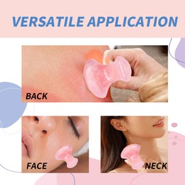 Mushroom Gua Sha Natural Rose Quartz Aventurine Gua Sha Mushroom Face Massager Stone for Eye Neck Beauty Spa Relaxing Massage Stone Facial Massage Spa Relaxing Meditation Guasha Scraping Massage Tool