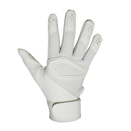 CUTTERS Batting Gloves B444S Power Control 4.0 Solid Ambidextrous Baseball Softball Medium White