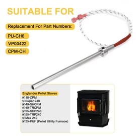 Adviace 50-619 Igniter for Enviro Empress FPI & FS, Mini, Milan Insert, P3, P4 Pellet Stove and VistaFlame Windsor Pellet Stove, Pellet Igniter Upgrade Fits Enviro and Vista Flame 50-619 & 20-022.
